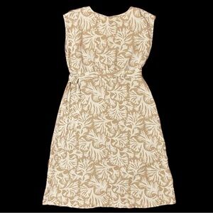 Ann Taylor Factory Tan and Brown A-Line Dress